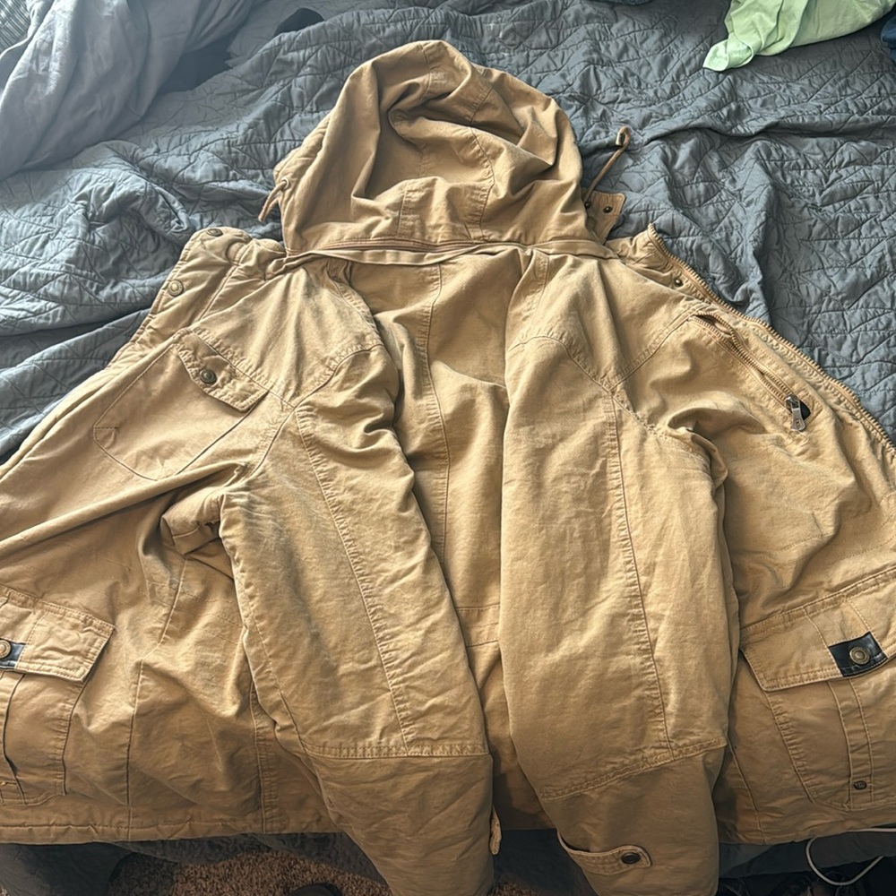 Thick, Sherpa lined, jacket; perfect for winter